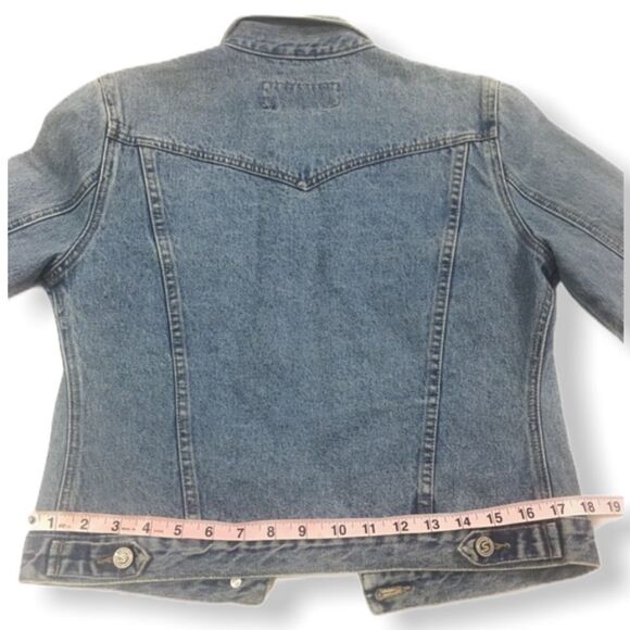 Y2K Squeeze Jeans Denim Trucker Jacket - Picture 7 of 11